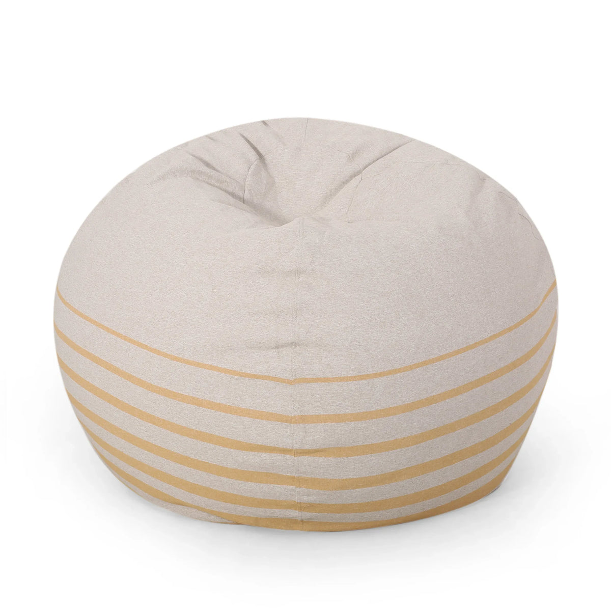 Large Rounded Foam-Filled Fabric Bean Bag Chair - Omega Lifestyles
