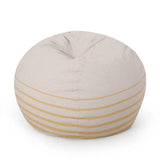 Large Rounded Foam-Filled Fabric Bean Bag Chair - Omega Lifestyles