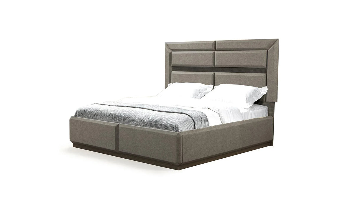 Modern Queen Platform Bed With LED Headboard Lighting - Omega Lifestyles