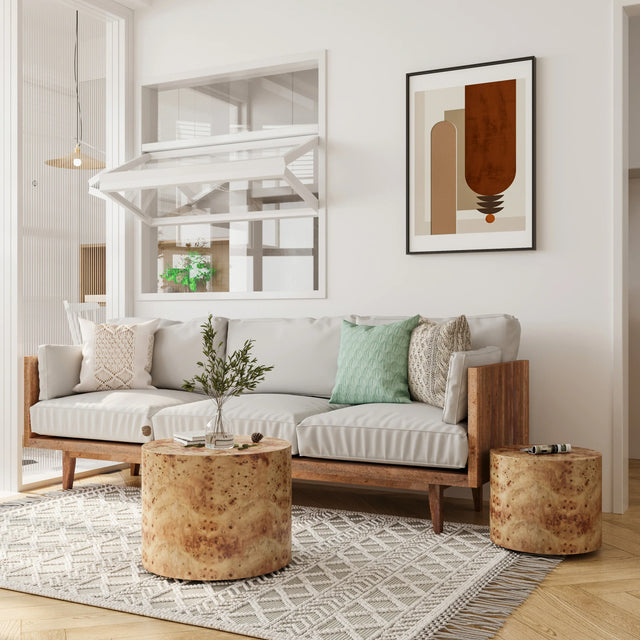 Nesting Round Farmhouse Coffee Table Set Of 2 - Omega Lifestyles