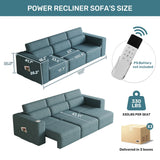 Power Recliner Sofa With Wireless Charging And Bluetooth - Omega Lifestyles