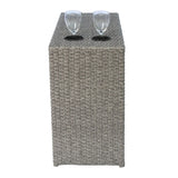 6-Piece Wicker Patio Seating Set With Fire Pit and Cushions - Omega Lifestyles