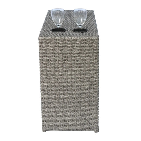 6-Piece Wicker Patio Seating Set With Fire Pit and Cushions - Omega Lifestyles