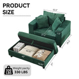 Corduroy Chaise Lounge Chair With Removable Ottoman - Omega Lifestyles