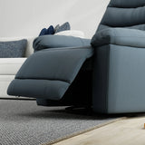 Swivel Glider Recliner With Manual Footrest Leather - Omega Lifestyles