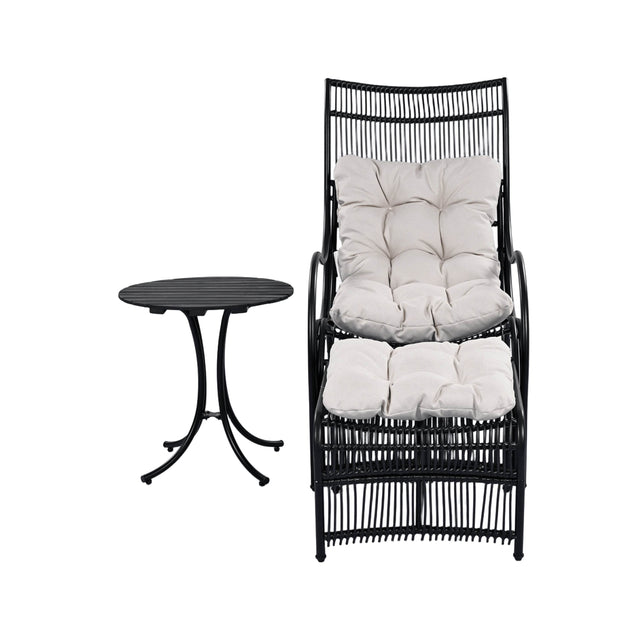 3-Piece Outdoor Wicker Patio Furniture Set With Cushions - Omega Lifestyles