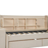 Twin Velvet Upholstered Daybed With Storage Drawers - Omega Lifestyles