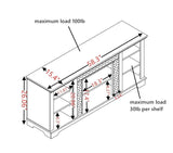 Electric Fireplace TV Media Stand With Storage - Sleep Galleria