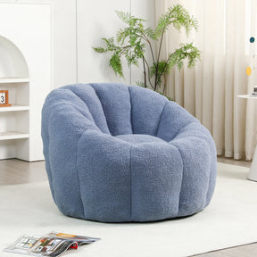 Plush Teddy Foam Bean Bag Chair With Armrests - Omega Lifestyles