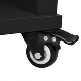 Extendable Rubber Wood Veneer Kitchen Island Cart - Omega Lifestyles