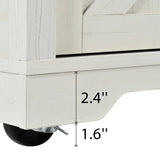 Farmhouse Kitchen Island Rolling Cart With Power Outlet - Omega Lifestyles