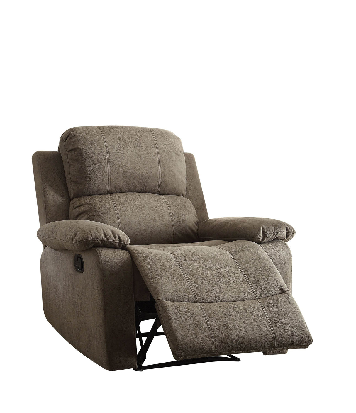 Grey Microfiber Memory Foam Manual Recliner Chair - Omega Lifestyles