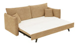 Mocha Chenille Convertible Full Size Sofa Bed With Pillows - Omega Lifestyles