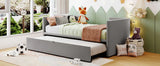 Twin Upholstered Velvet Daybed With Pop Up Trundle - Omega Lifestyles