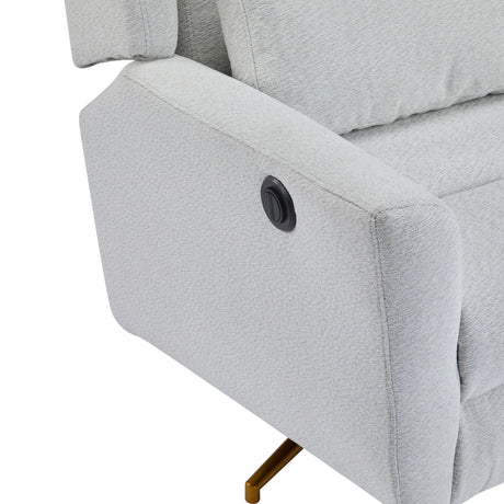 Power Upholstered 360-Degree Swivel Recliner Chair - Omega Lifestyles