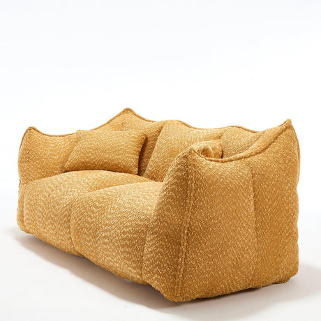 Chenille Dual Bean Bag Chair With Foam Core - Omega Lifestyles
