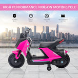 Electric Pink Kids Motorcycle Ride-On Toy With Music - Omega Lifestyles