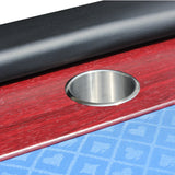 Modern 96-Inch Wood Poker Table With Cup Holders - Omega Lifestyles