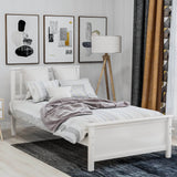 Twin Solid Wood Platform Bed With Headboard Footboard - Omega Lifestyles