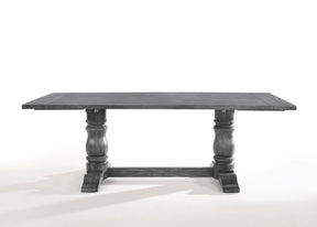Weathered Gray Synthetic Wood Rectangular Dining Table - Omega Lifestyles