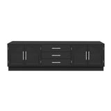 Modern Minimalist Black MDF TV Stand With Storage - Sleep Galleria