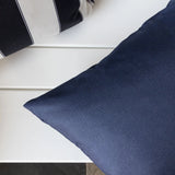 Outdoor Weather Resistant Navy Polyester Patio Pillow 20x20 Inches - Omega Lifestyles