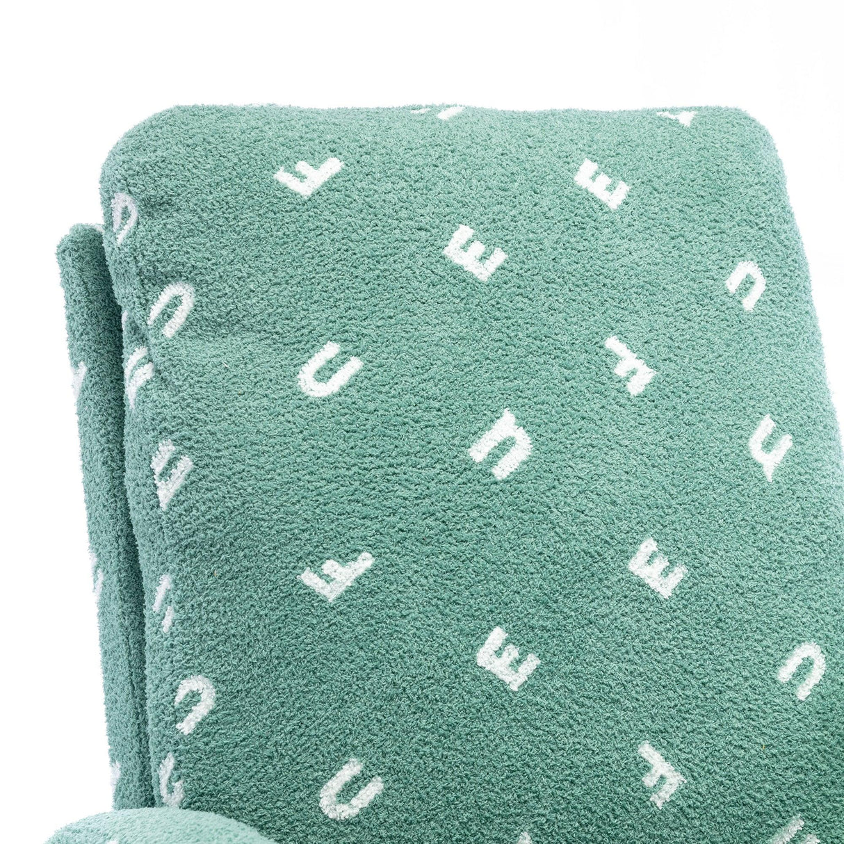 Green Boucle Foam Nursery Rocking Chair With Side Pocket - Omega Lifestyles