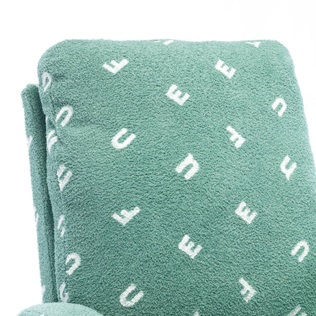 Green Boucle Foam Nursery Rocking Chair With Side Pocket - Omega Lifestyles