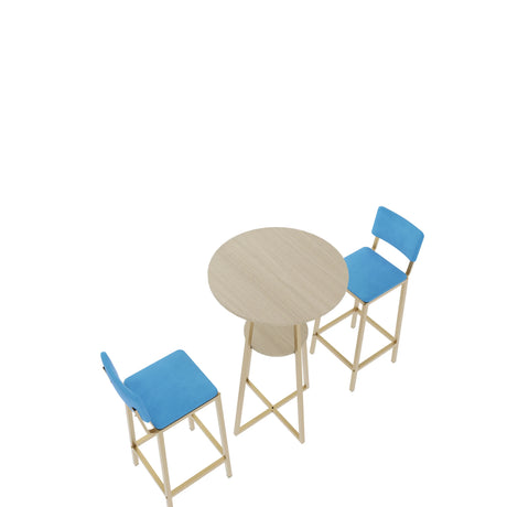 Three Piece Bar Table And Chairs Set With Storage - Omega Lifestyles