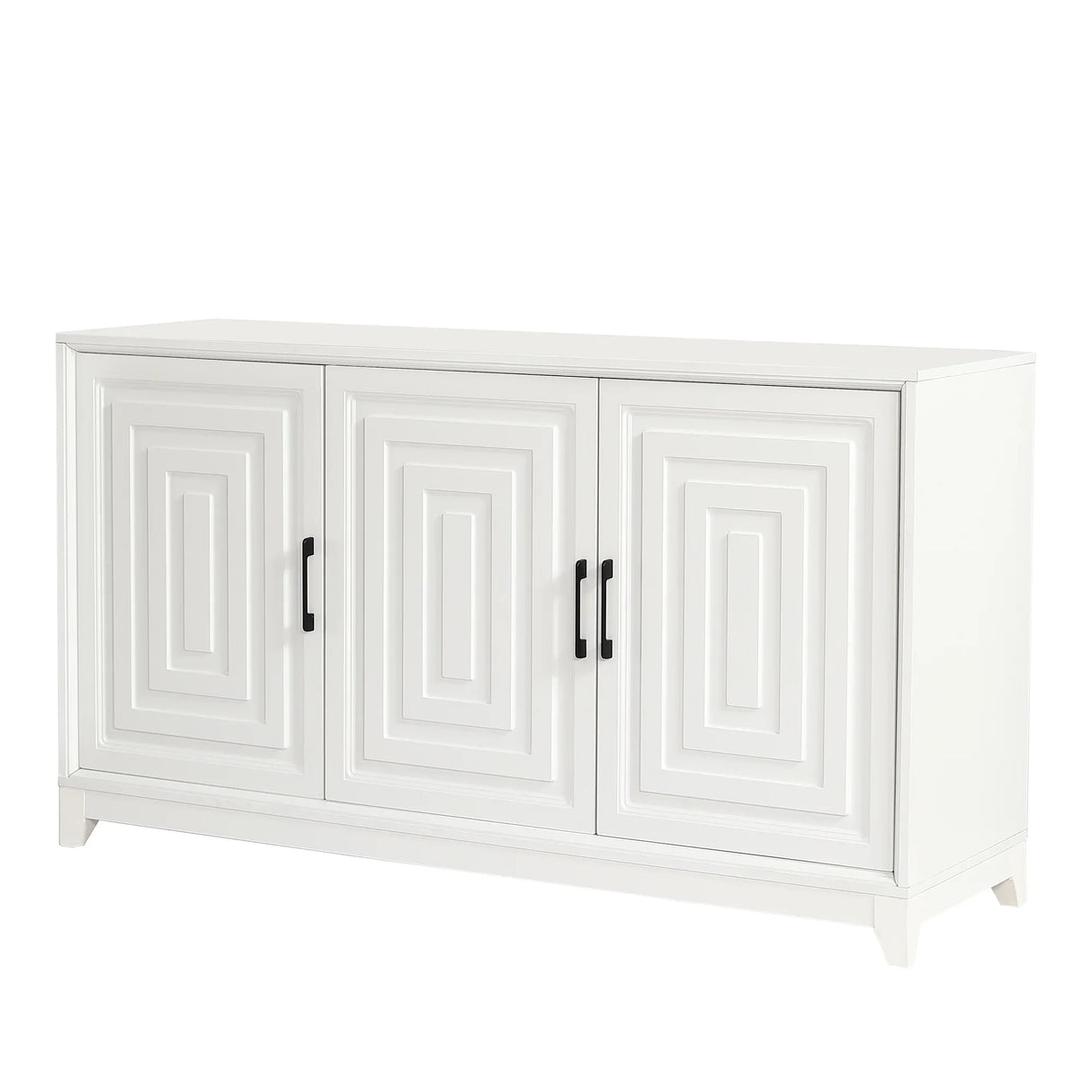 Modern White Particle Board MDF TV Stand Cabinet - Omega Lifestyles