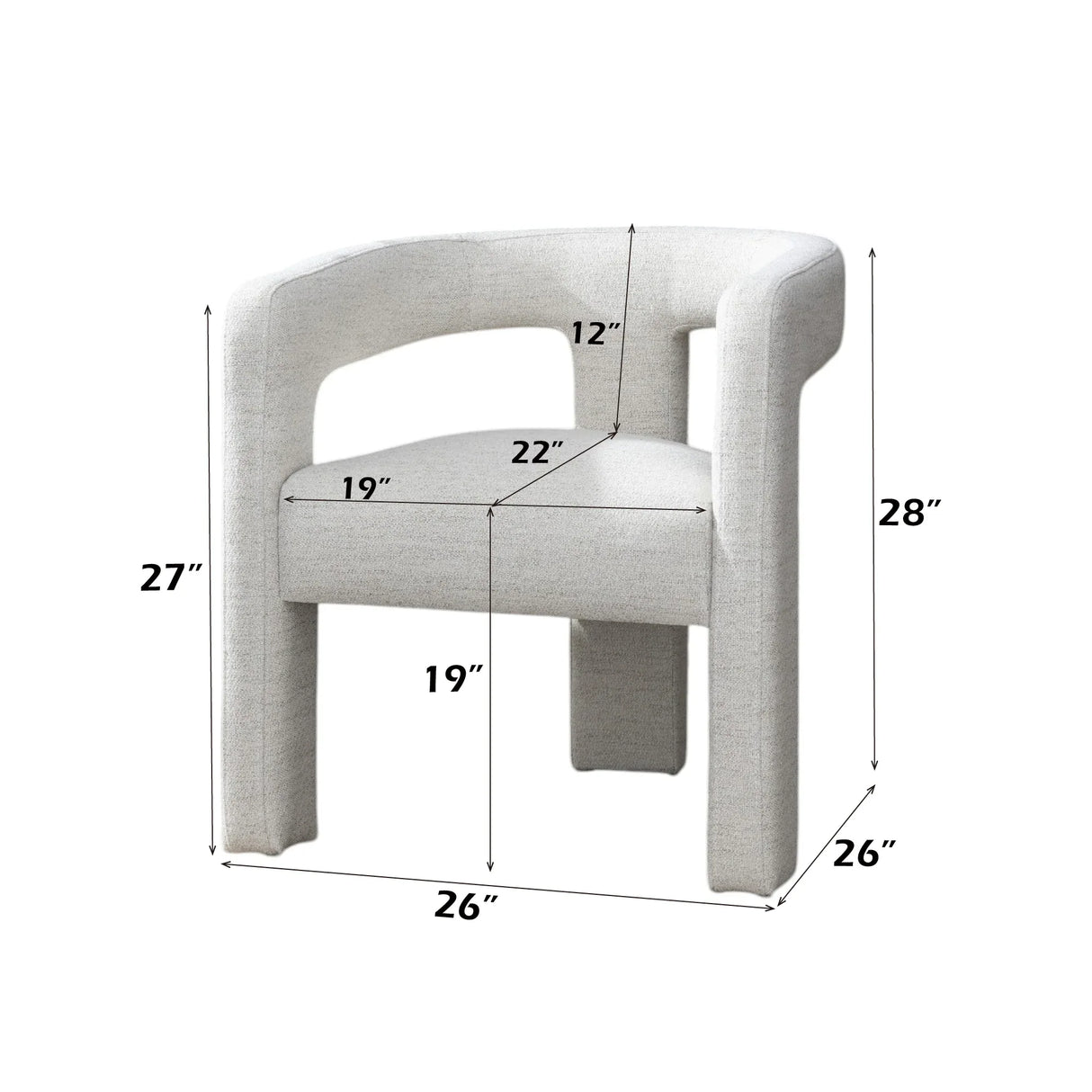 5-Piece Beige Espresso Boucle Synthetic Wood Dining Set - Omega Lifestyles