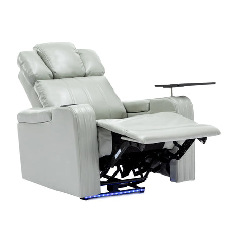 Modern PU Leather Power Recliner Chair With Bluetooth Speaker - Omega Lifestyles