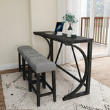 Industrial Bar Table And Chairs Set With Power Outlet - Omega Lifestyles