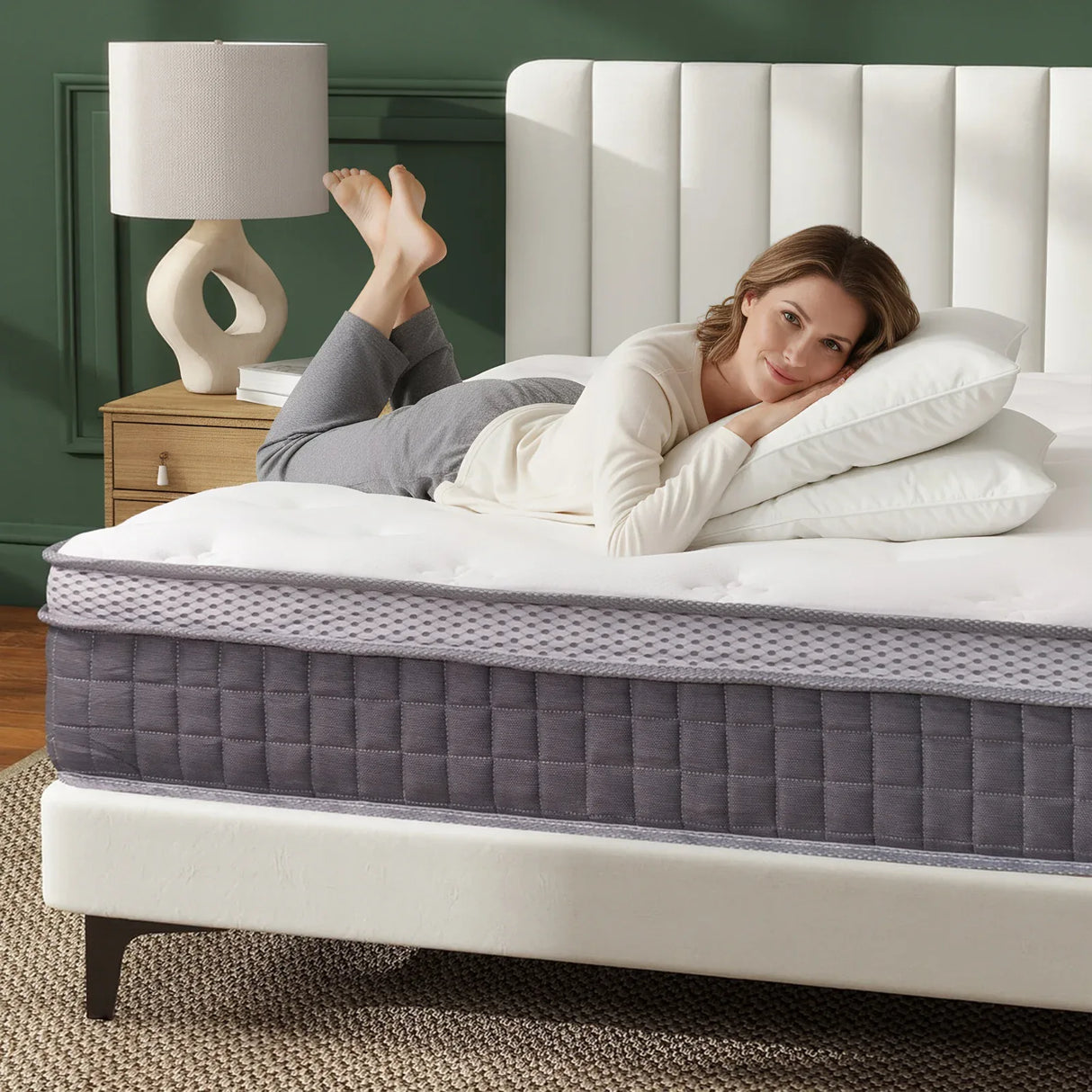 Full Medium 10-Inch Cooling Gel Memory Foam Mattress - Omega Lifestyles