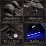 Power Recliner 2-Piece Genuine Leather Adjustable Chair - Omega Lifestyles