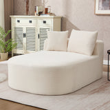 Oversized Plush Corduroy Convertible Twin Chaise Lounge Sofa Bed