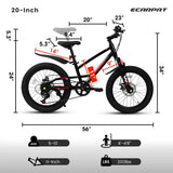 20-Inch 7-Speed Front Suspension Kids Mountain Bike - Omega Lifestyles