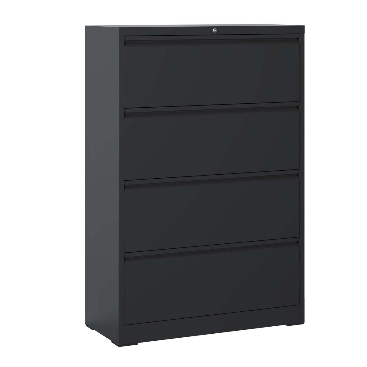 Modern 4-Drawer Steel Lateral File Cabinet With Lock