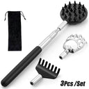 3-Piece Stainless Steel Telescopic Back Scratcher Set - Omega Lifestyles