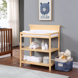 Universal Solid Wood Changing Table With Storage Shelves