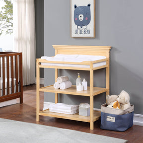 Universal Solid Wood Changing Table With Storage Shelves - Omega Lifestyles