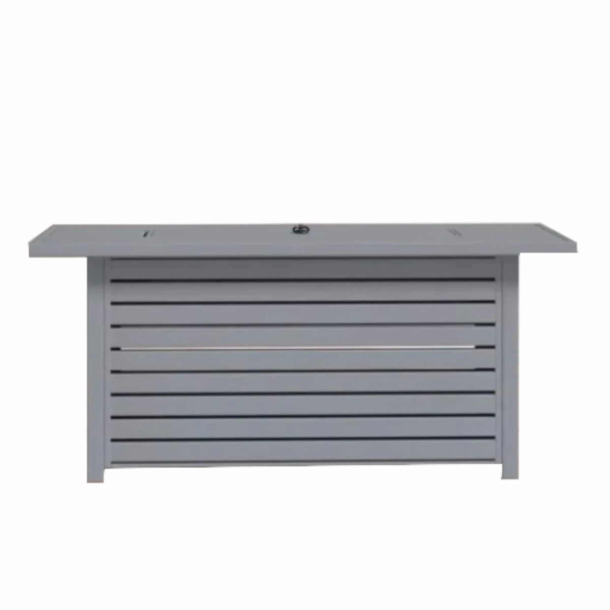 Steel Propane Outdoor Fire Pit Table With Lid Gray Steel - Omega Lifestyles