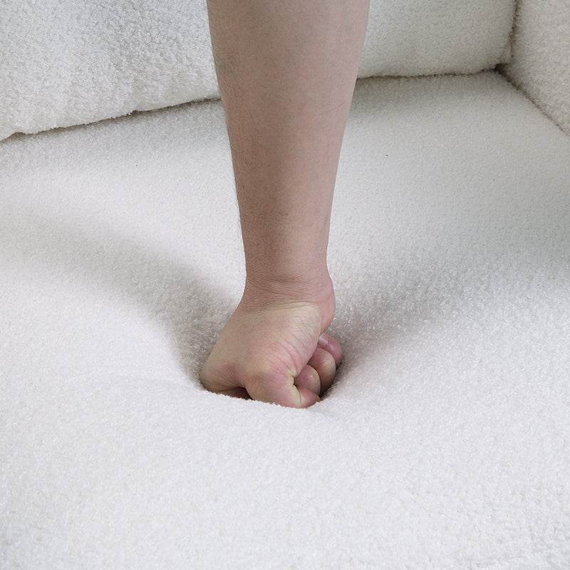 Set of 2 Sherpa Fabric Upholstered Accent Chairs - Omega Lifestyles