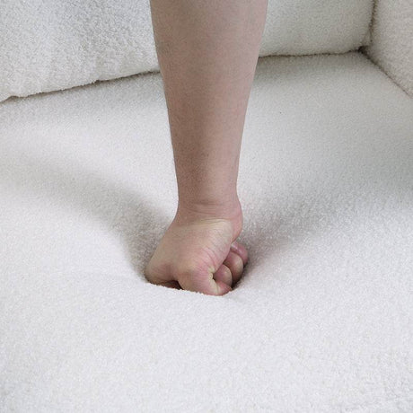 Set of 2 Sherpa Fabric Upholstered Accent Chairs - Omega Lifestyles