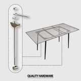 Expandable MDF Dining Table Set With Cushioned Armless Chairs - Omega Lifestyles