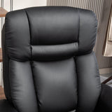 PU Leather Reclining Swivel Chair With Ottoman Footrest - Omega Lifestyles