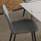 Modern PU Leather Ergonomic Dining Chairs Set of 4 - Omega Lifestyles