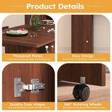 Multifunctional Folding Dining Table With Wall-Mounted Sideboard Storage - Omega Lifestyles