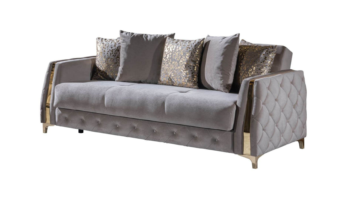 Modern Tufted Back Upholstered Wood Sleeper Sofa - Omega Lifestyles