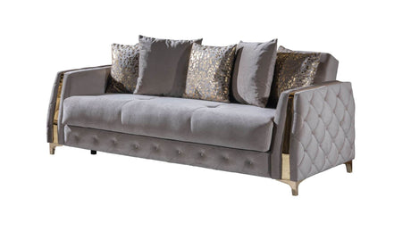Modern Tufted Back Upholstered Wood Sleeper Sofa - Omega Lifestyles